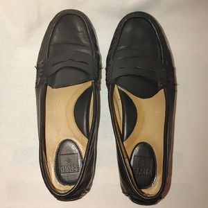 Frye Rebecca Penny Loafers Driving Moc Flats Black